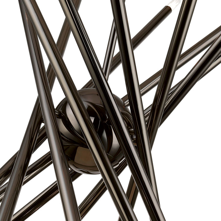 20 Light Black Chrome Large Chandelier