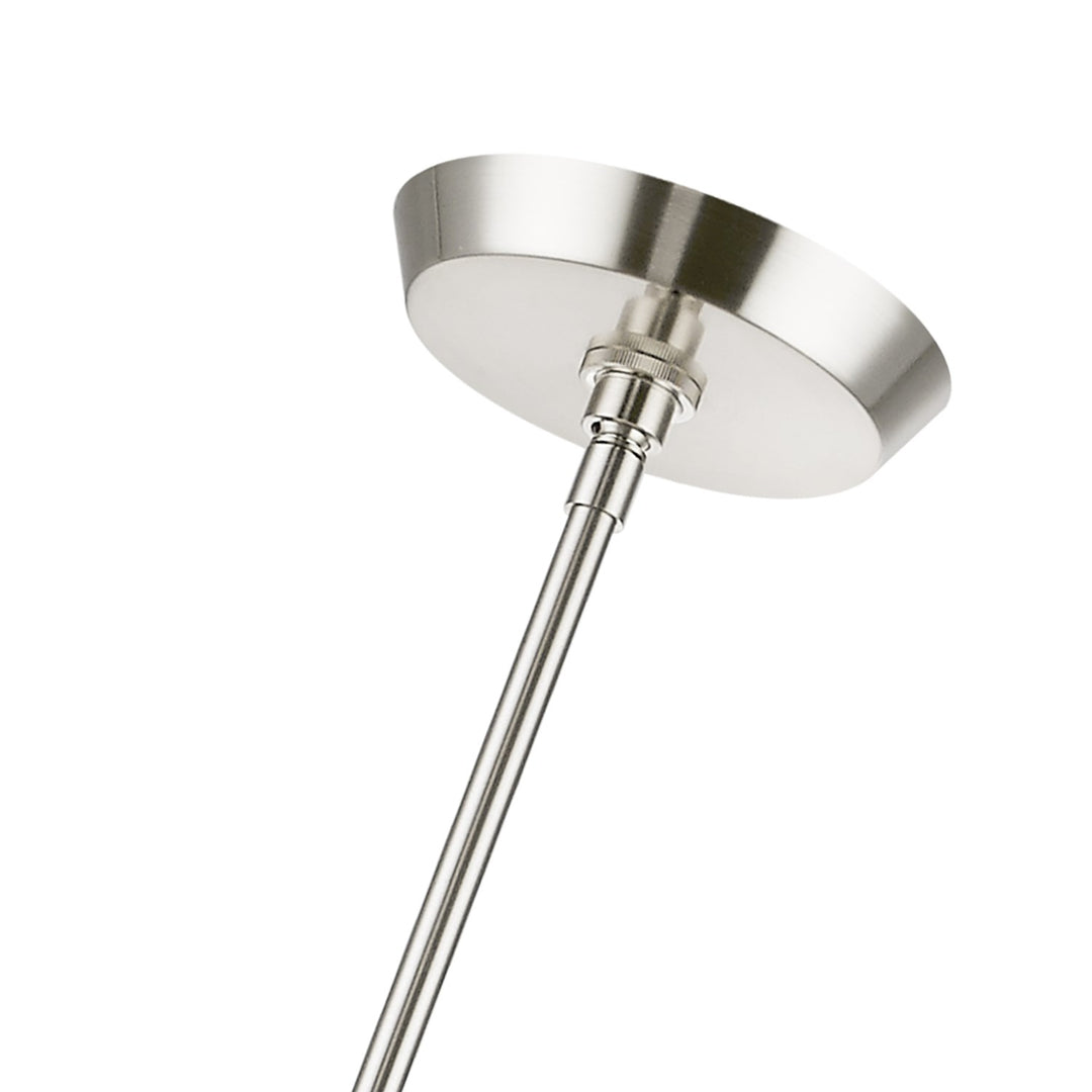 10 Light Brushed Nickel Linear Chandelier