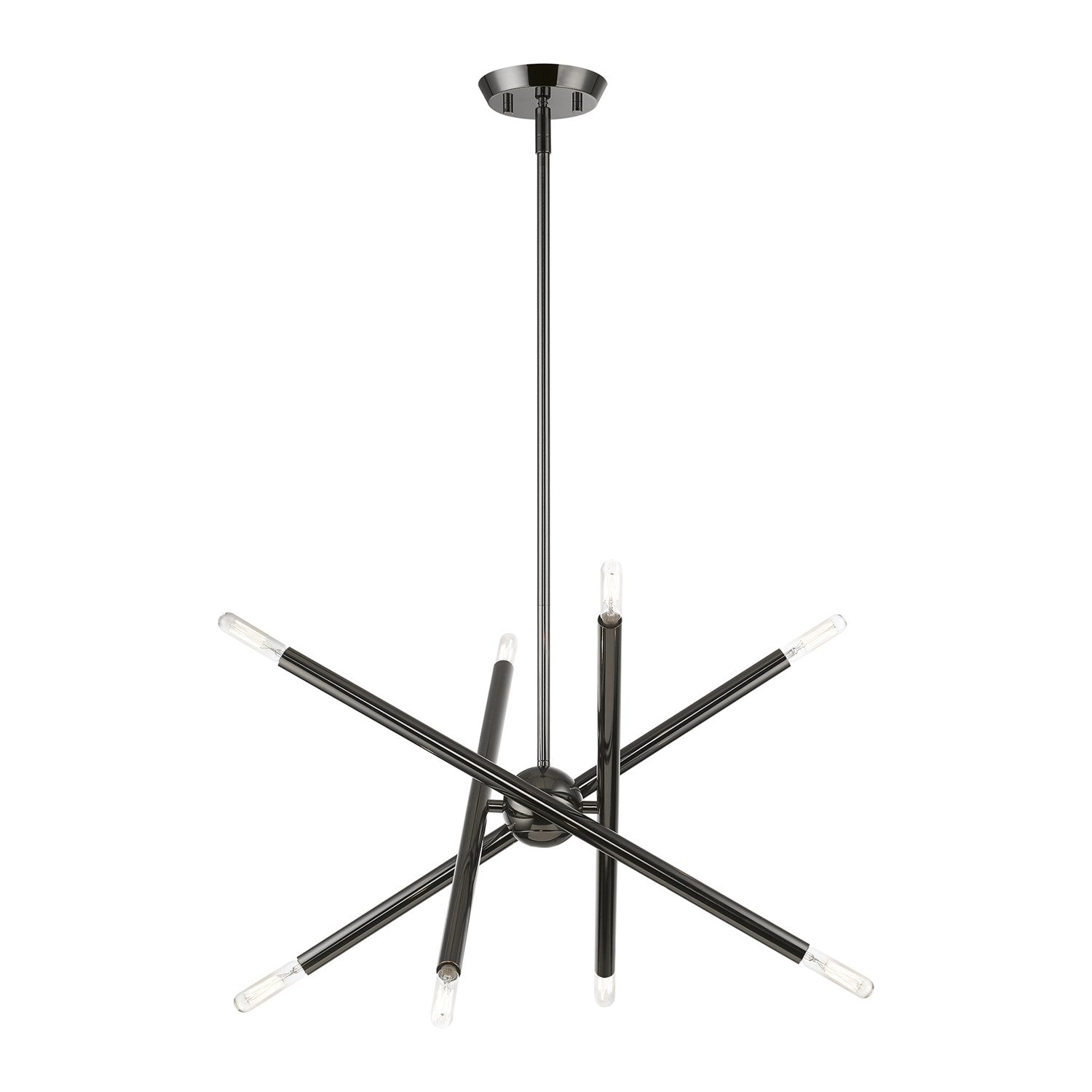 8 Light Black Chrome Chandelier by Livex Lighting