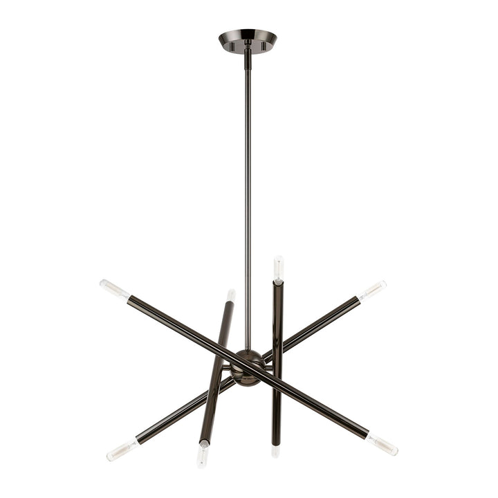 8 Light Black Chrome Chandelier
