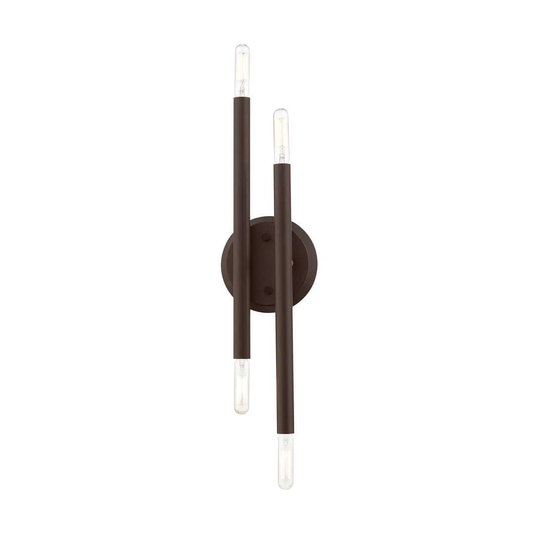 4 Light Bronze With Antique Brass Accents Ada Sconce