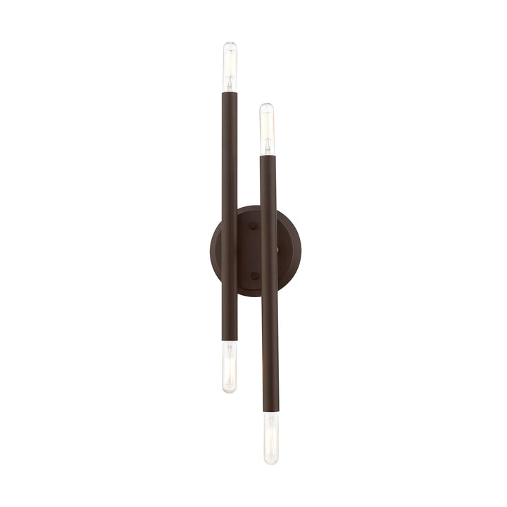 4 Light Bronze With Antique Brass Accents Ada Sconce