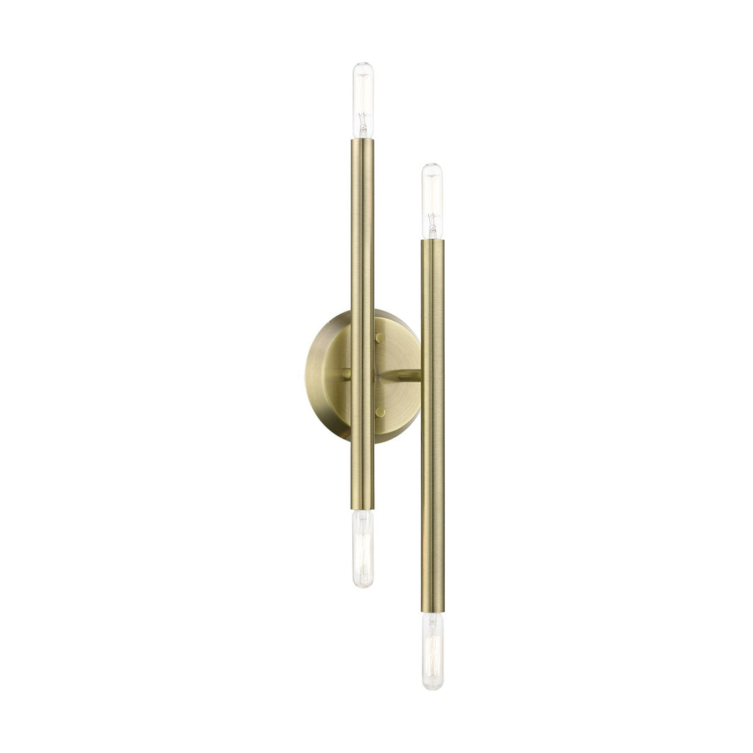 4 Light Antique Brass Ada Sconce by Livex Lighting