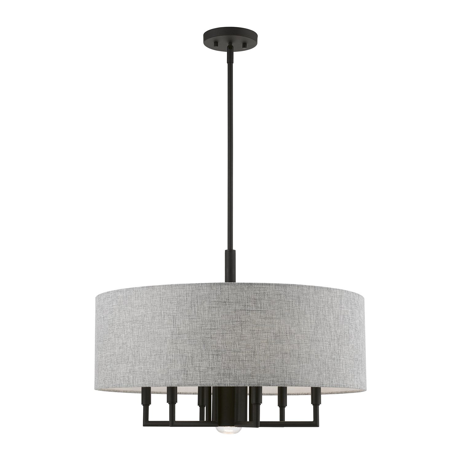 7 Light Black Pendant Chandelier by Livex Lighting