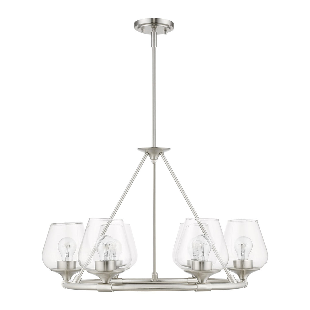 6 Light Brushed Nickel Chandelier
