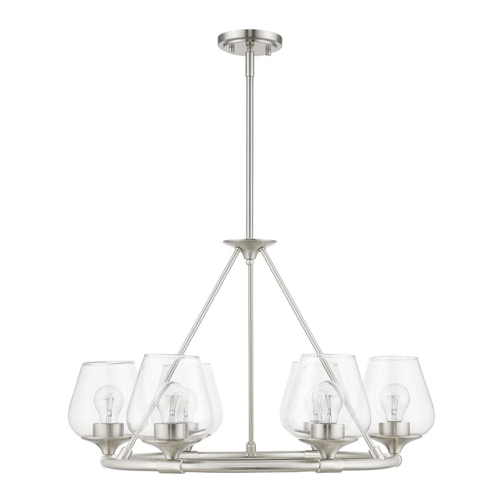6 Light Brushed Nickel Chandelier