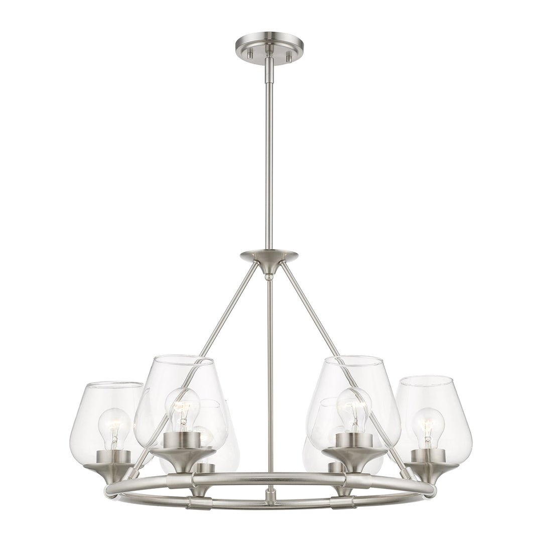 6 Light Brushed Nickel Chandelier
