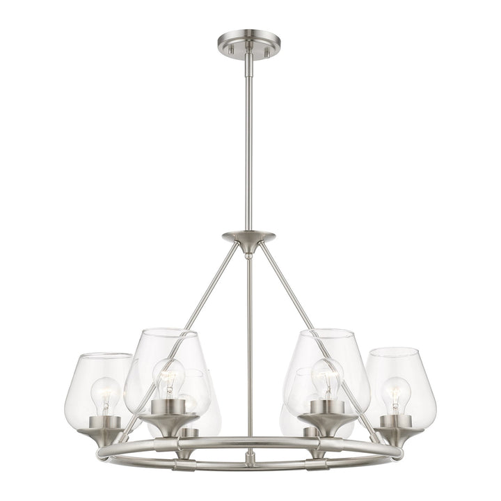 6 Light Brushed Nickel Chandelier