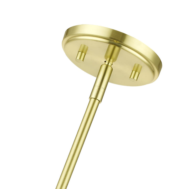 6 Light Satin Brass Chandelier