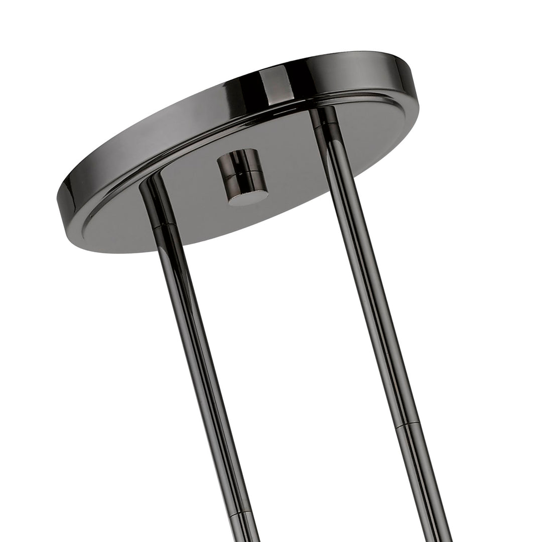 4 Light Black Chrome Linear Chandelier