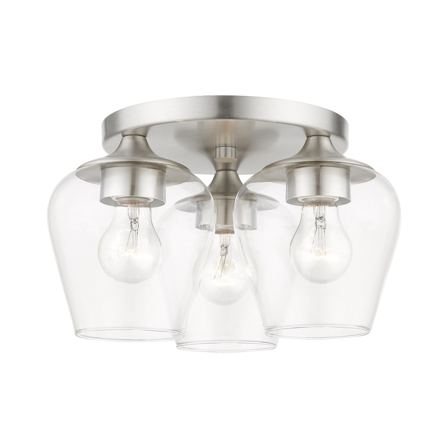 3 Light Brushed Nickel Flush Mount by Livex Lighting
