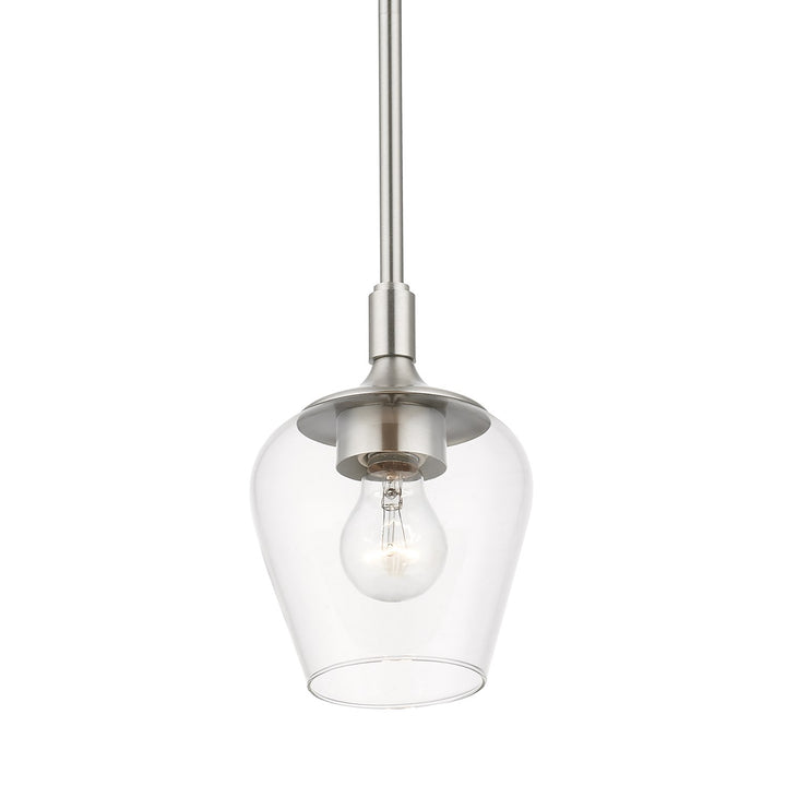 1 Light Brushed Nickel Single Pendant