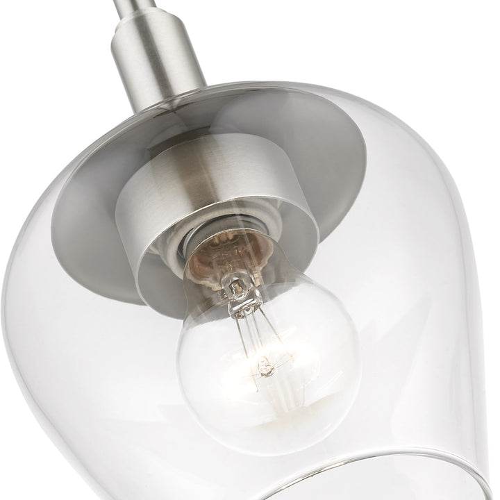 1 Light Brushed Nickel Single Pendant