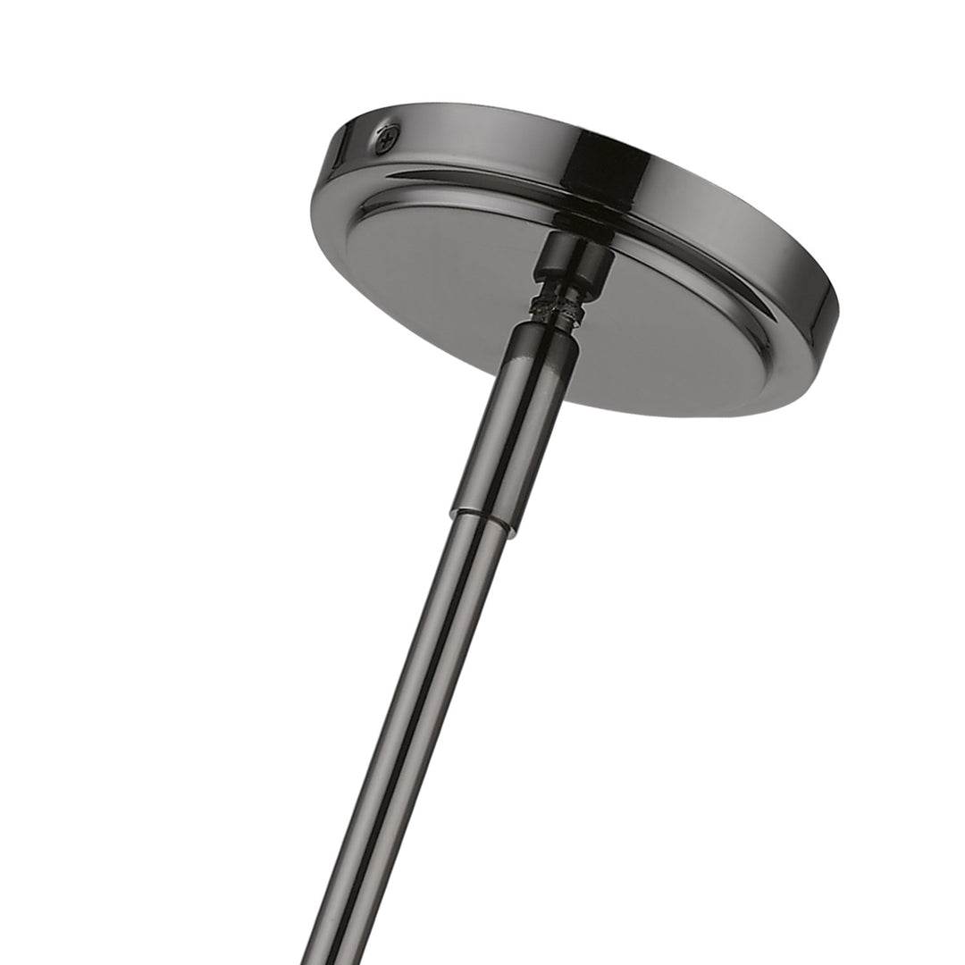 1 Light Black Chrome Single Pendant