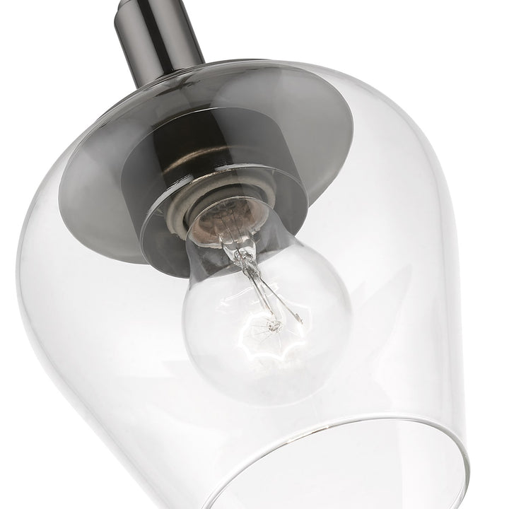 1 Light Black Chrome Single Pendant
