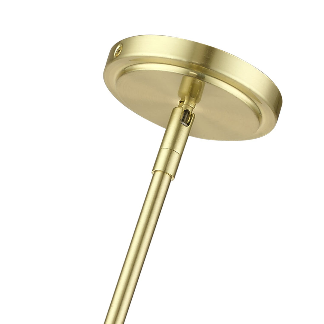 1 Light Satin Brass Single Pendant
