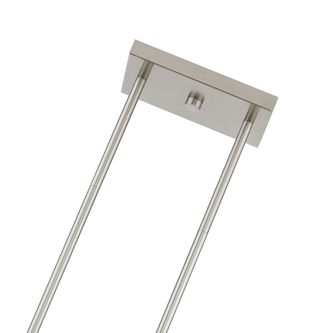 5 Light Brushed Nickel Linear Chandelier