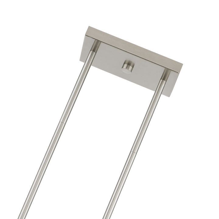5 Light Brushed Nickel Linear Chandelier