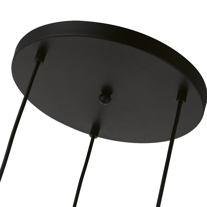 3 Light Black With Brushed Nickel Accents Multi Pendant