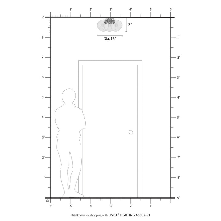 3 Light Brushed Nickel Semi-Flush