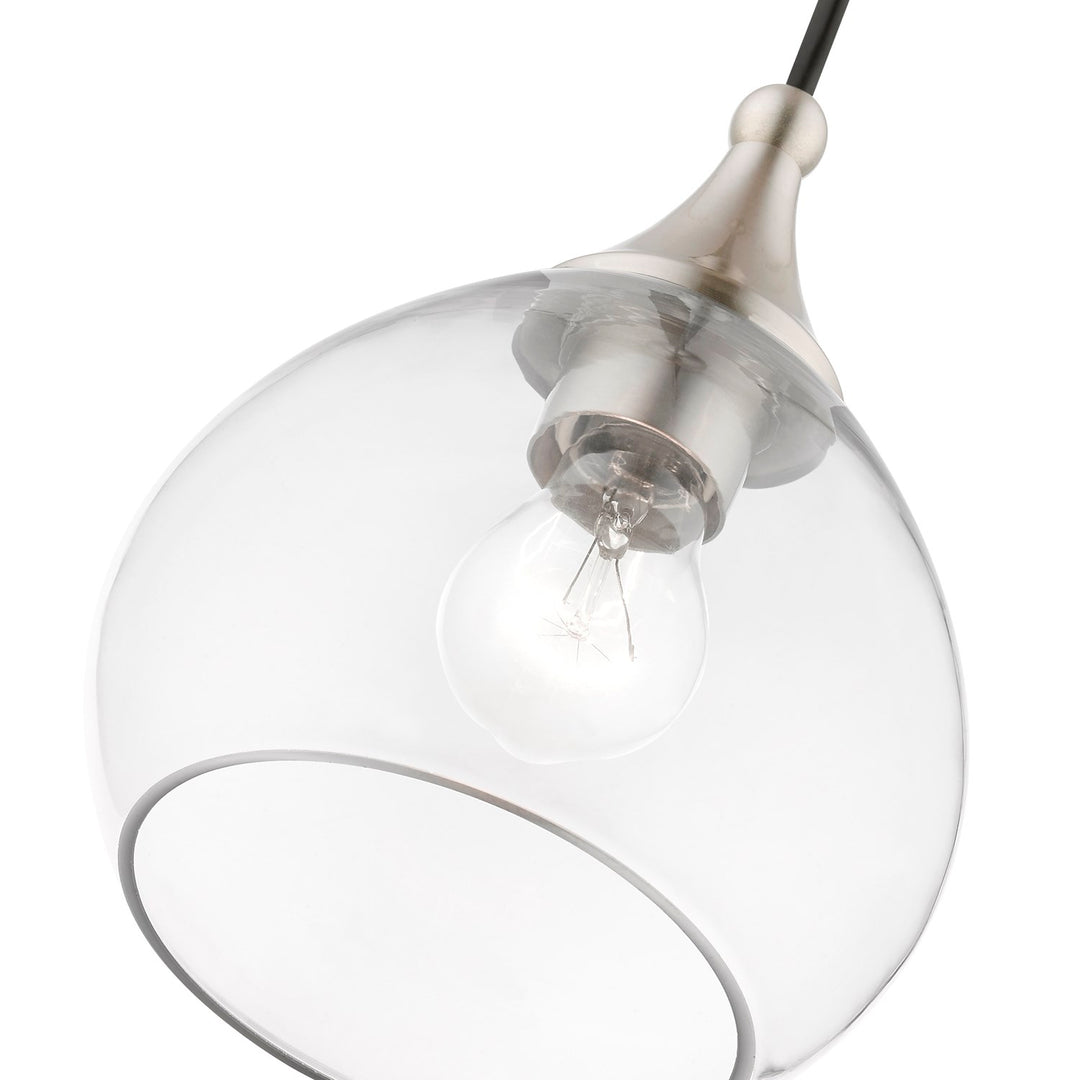 1 Light Brushed Nickel Mini Pendant