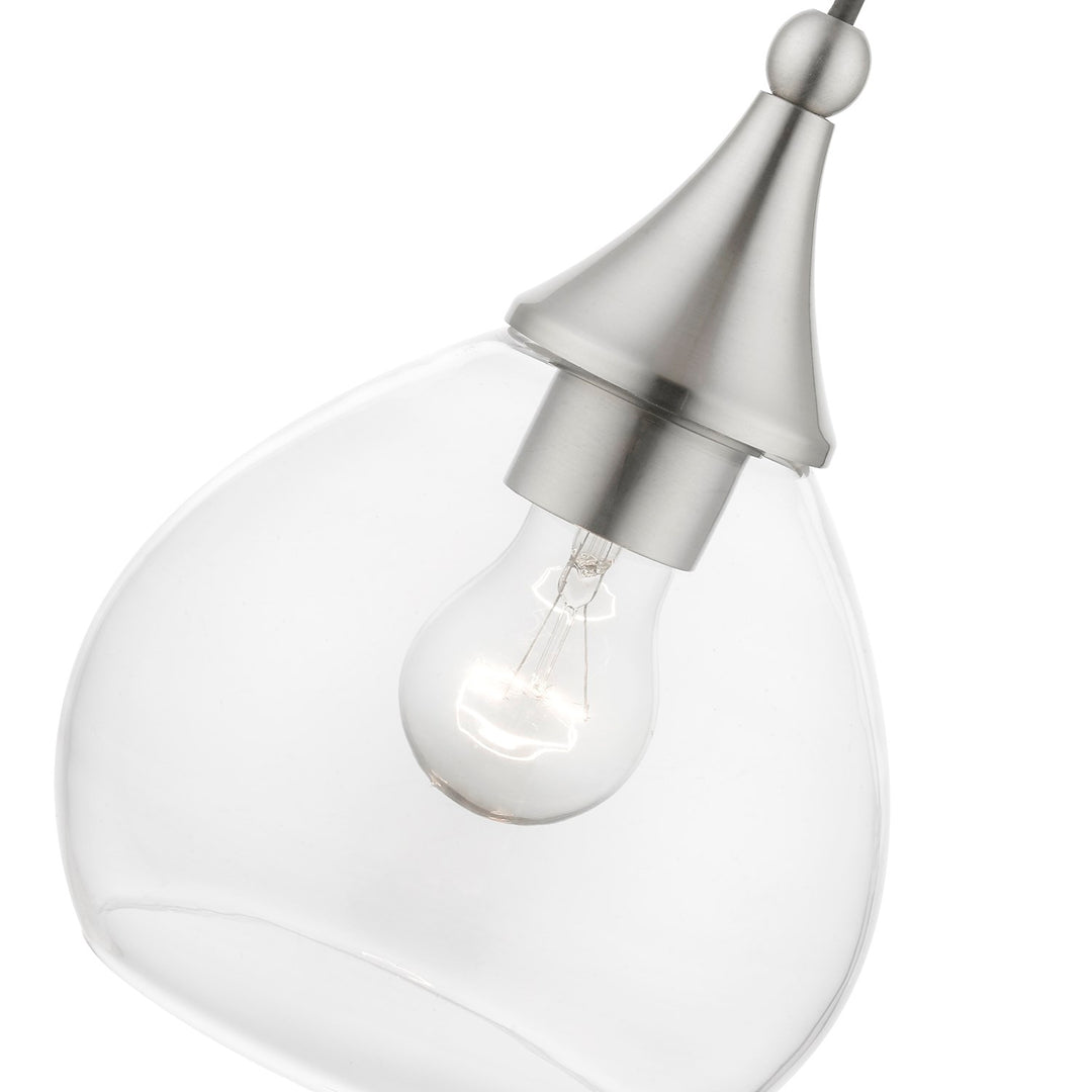 1 Light Brushed Nickel Mini Pendant