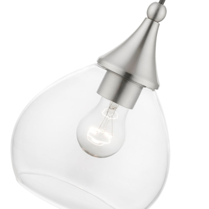 1 Light Brushed Nickel Mini Pendant