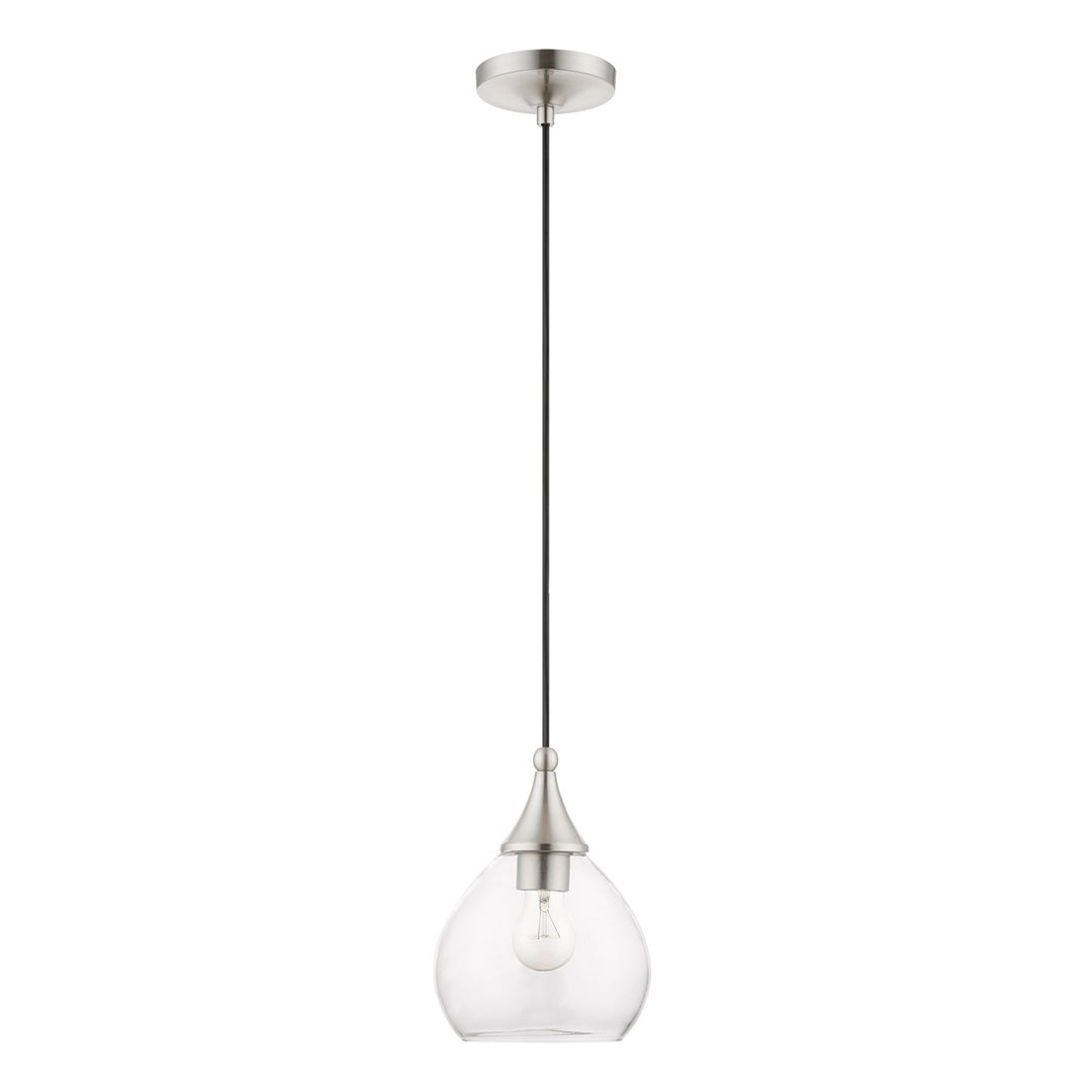 1 Light Brushed Nickel Mini Pendant