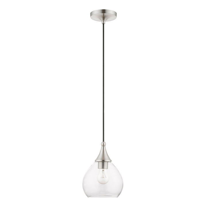 1 Light Brushed Nickel Mini Pendant