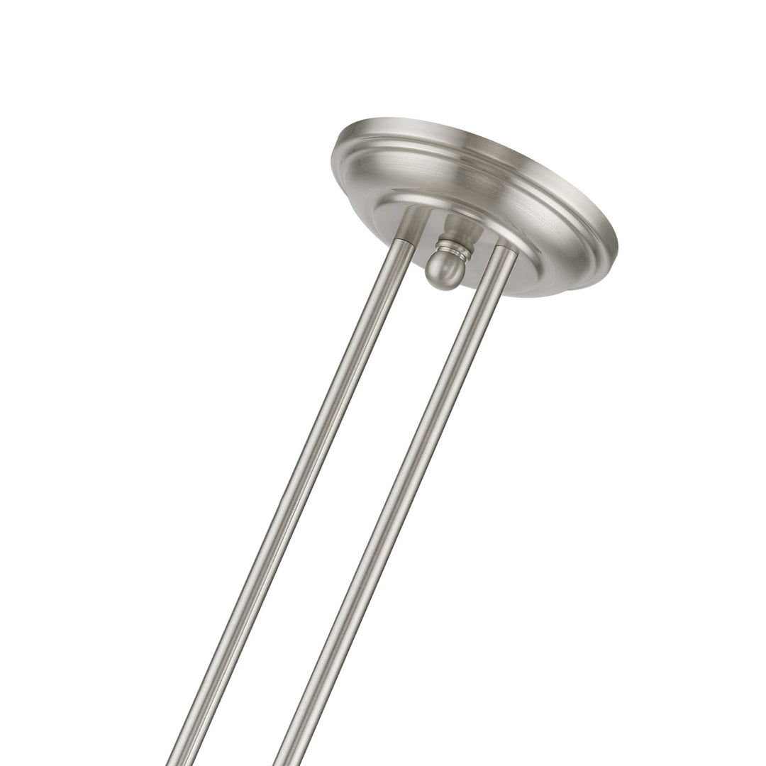 3 Light Brushed Nickel Linear Chandelier