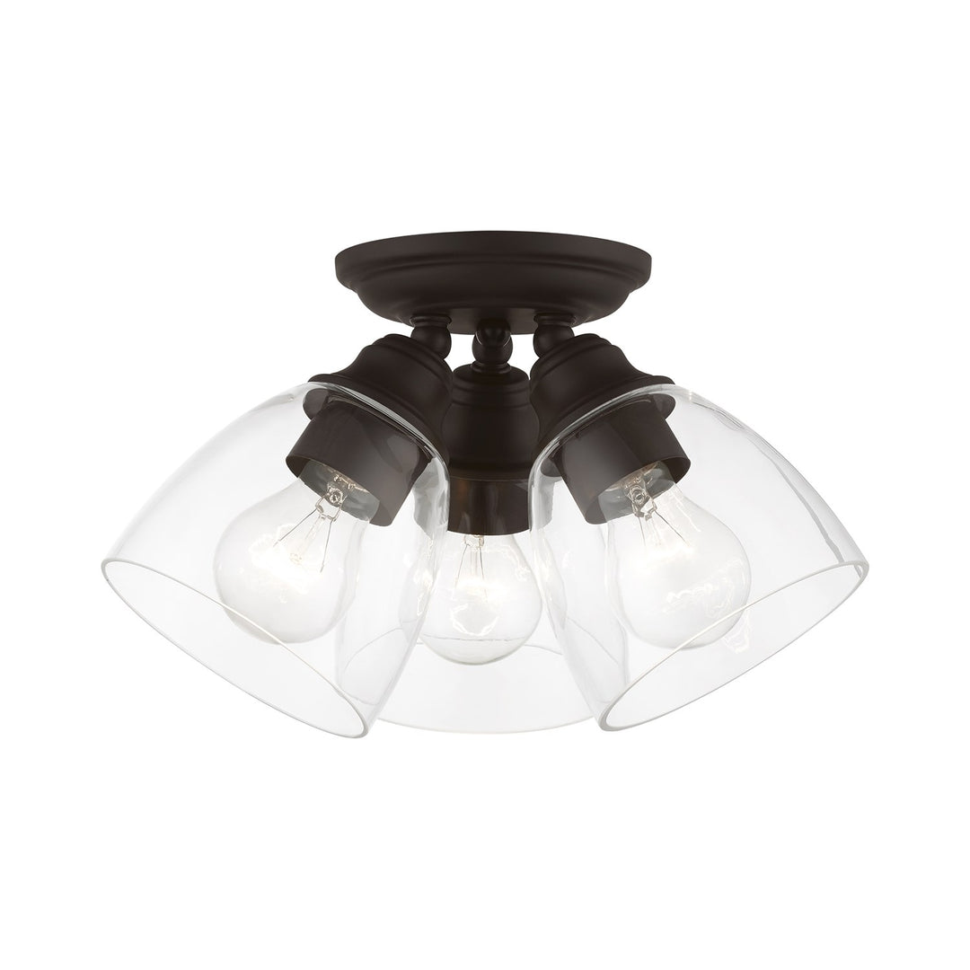 3 Light Bronze Semi-Flush by Livex Lighting
