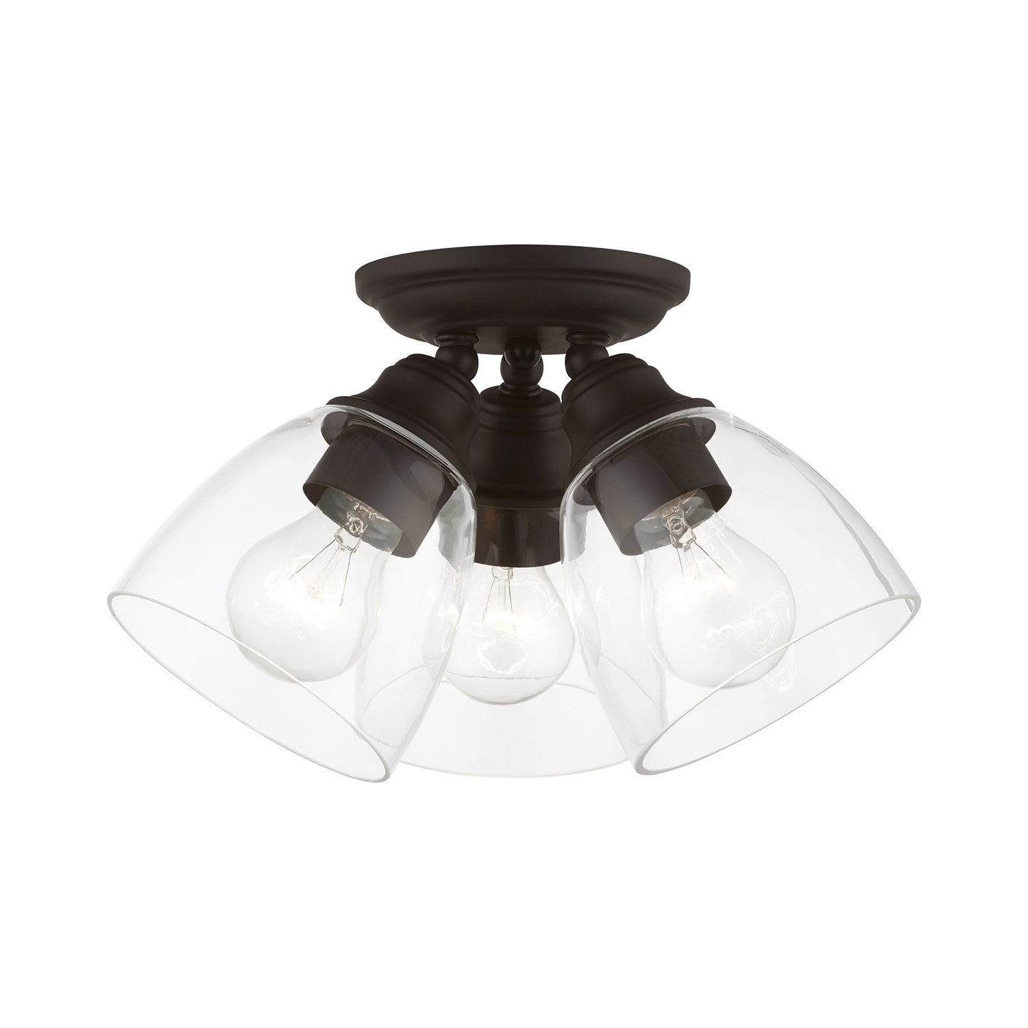 3 Light Bronze Semi-Flush by Livex Lighting