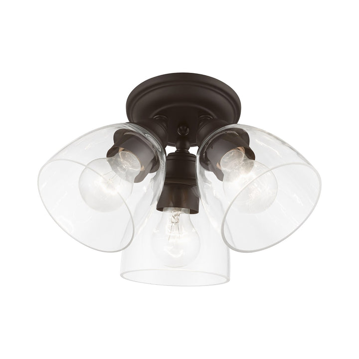3 Light Bronze Semi-Flush