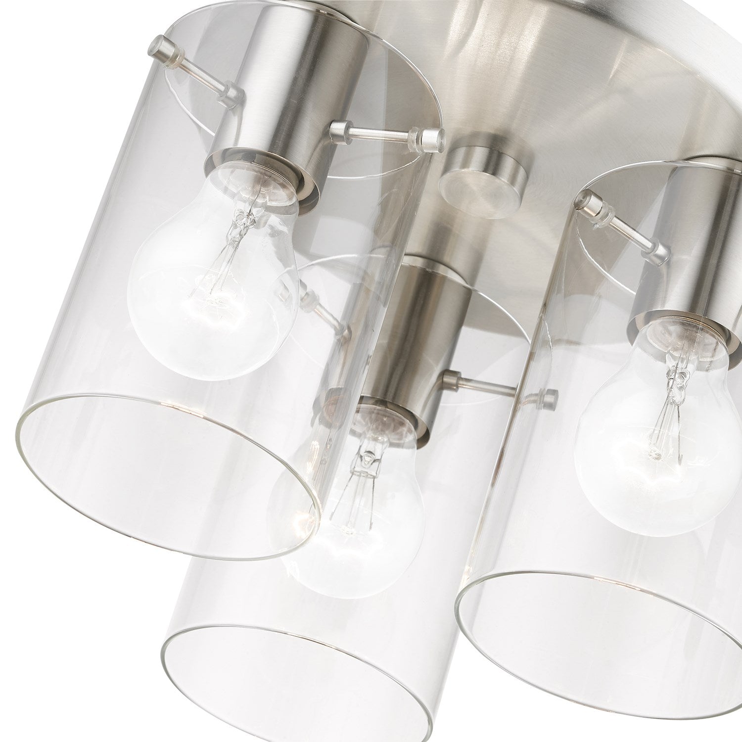 3 Light Brushed Nickel Flush Mount