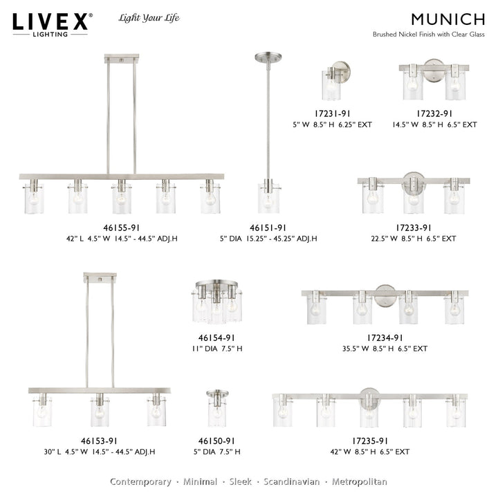 3 Light Brushed Nickel Flush Mount