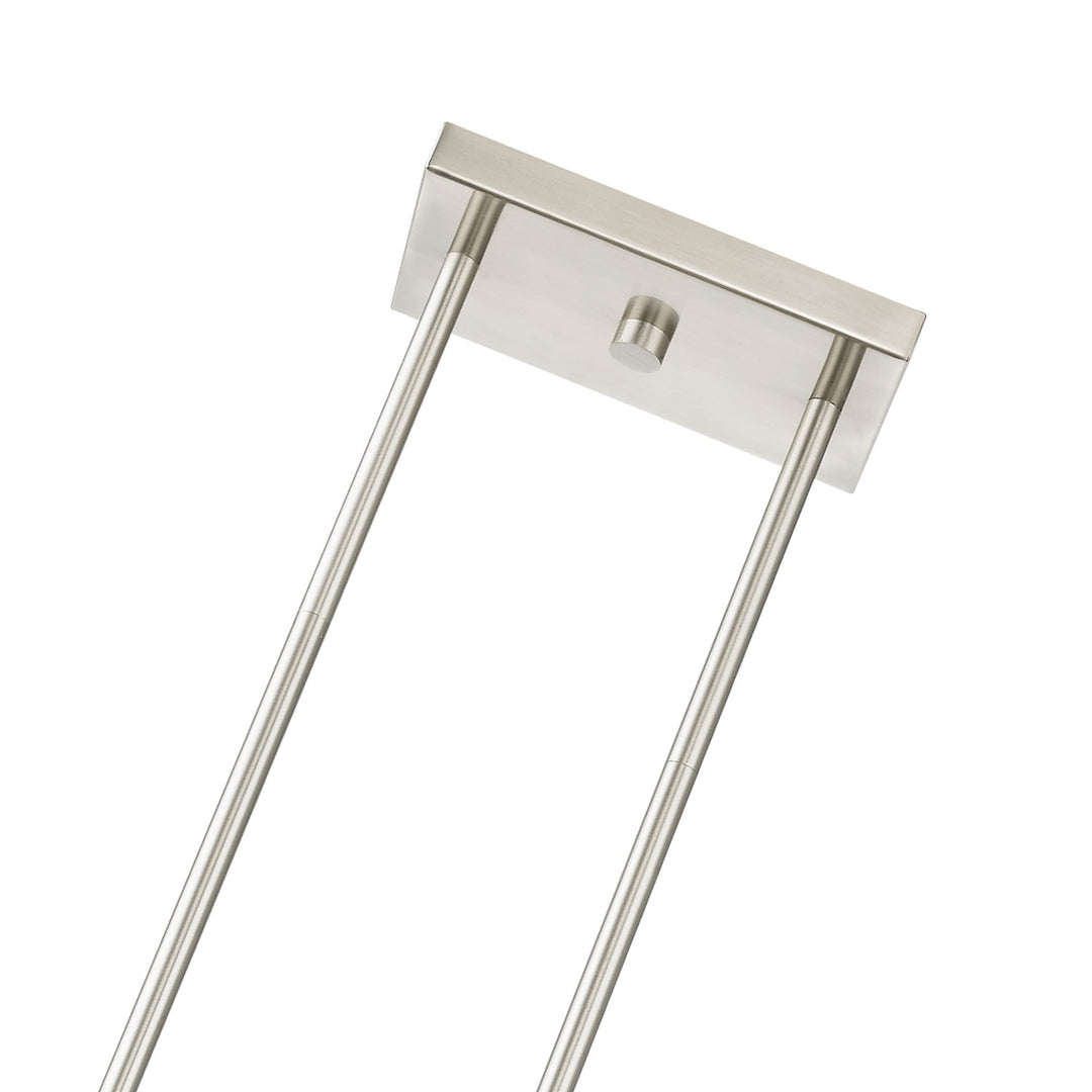 3 Light Brushed Nickel Linear Chandelier