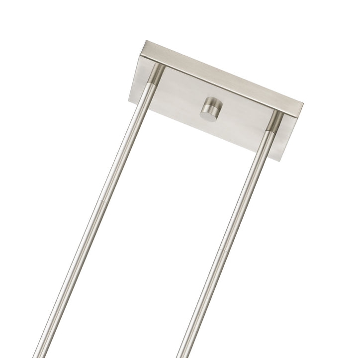 3 Light Brushed Nickel Linear Chandelier