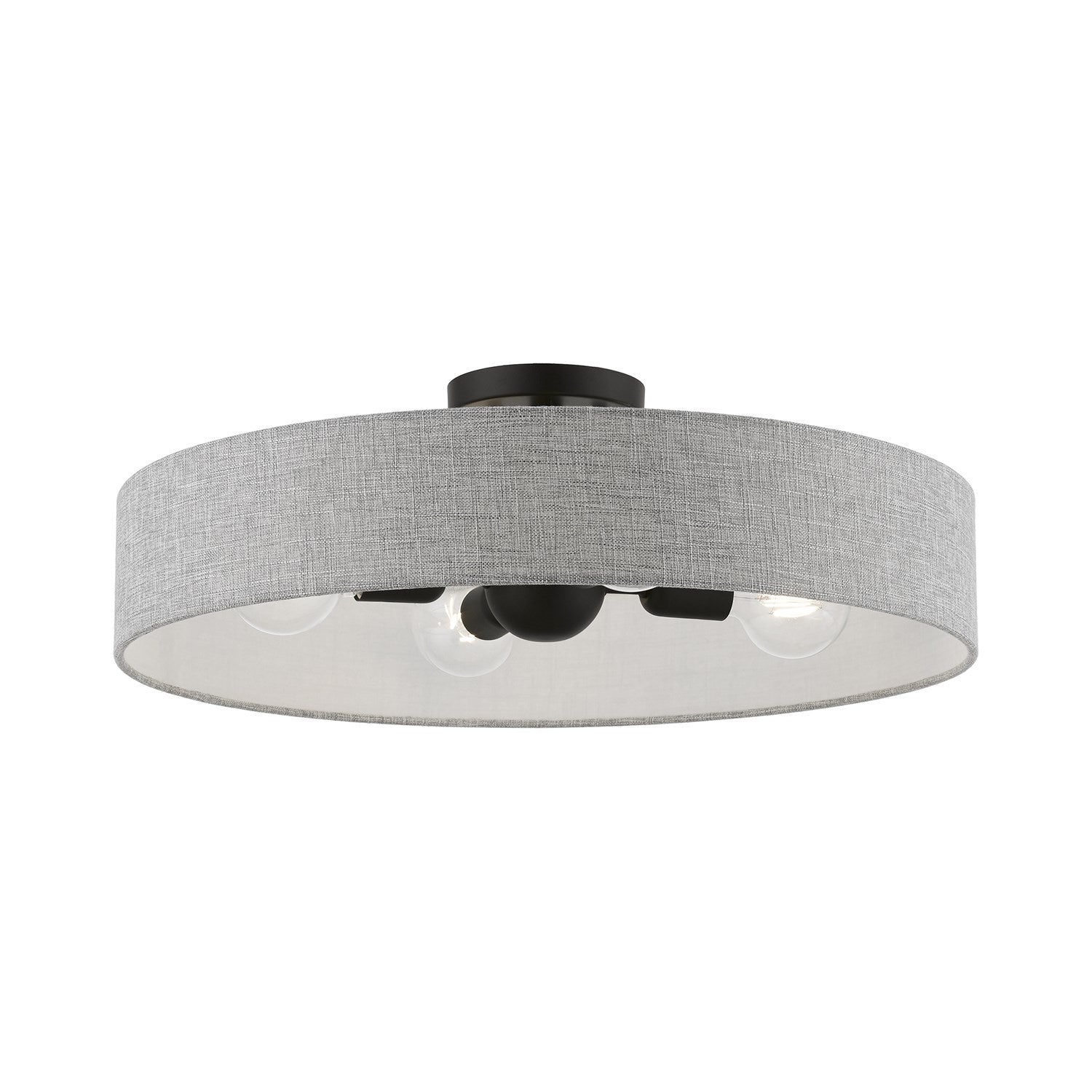 4 Light Black Large Semi-Flush by Livex Lighting