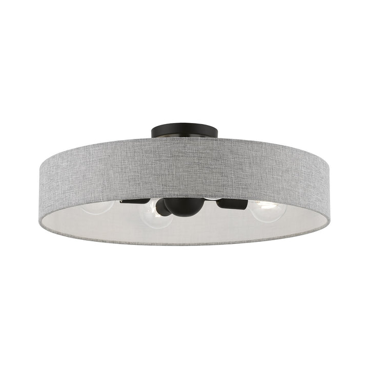4 Light Black Large Semi-Flush by Livex Lighting