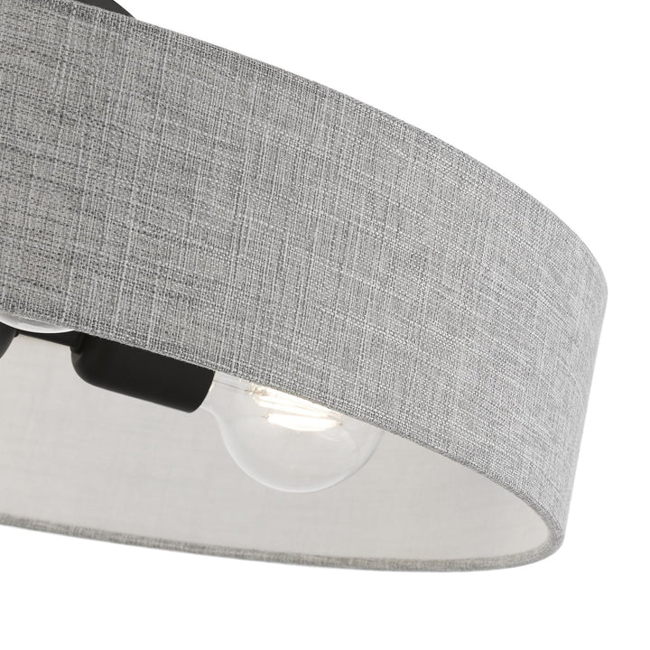 4 Light Black Large Semi-Flush