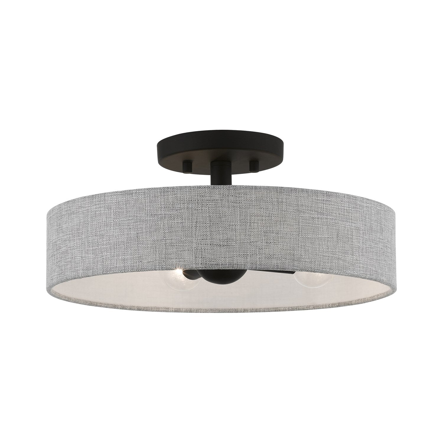 4 Light Black Semi-Flush by Livex Lighting