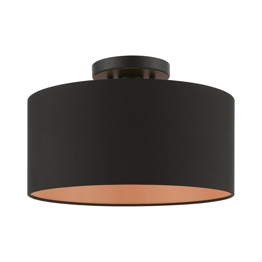 1 Light Black Medium Semi-Flush by Livex Lighting