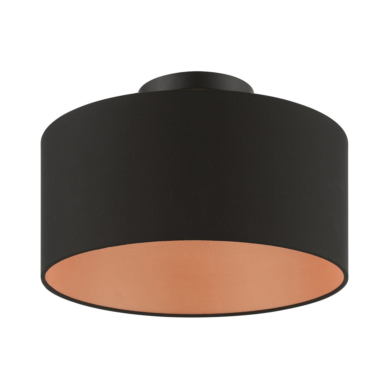 1 Light Black Medium Semi-Flush
