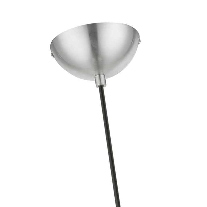 1 Light Brushed Nickel With Polished Chrome Accents Globe Pendant