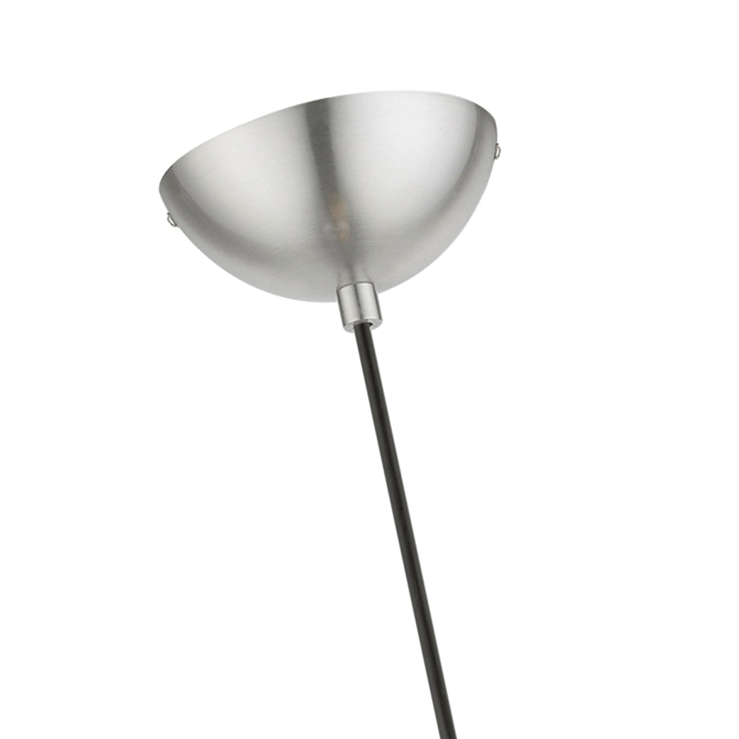 1 Light Brushed Nickel With Polished Chrome Accents Globe Mini Pendant