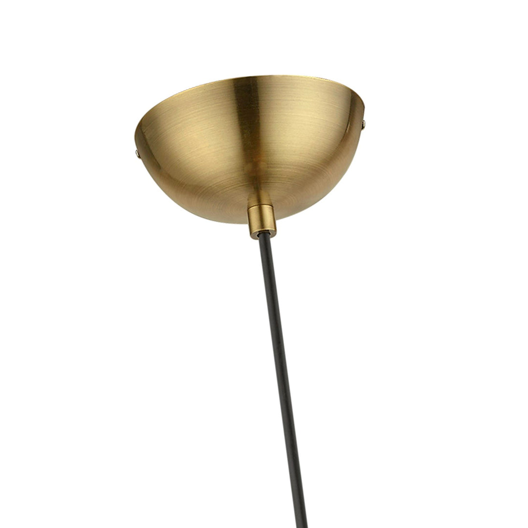 1 Light Antique Brass With Polished Brass Accents Globe Mini Pendant