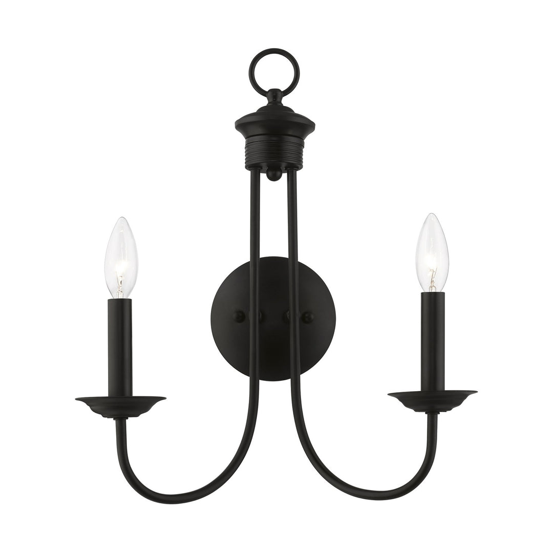 2 Light Black Double Sconce by Livex Lighting