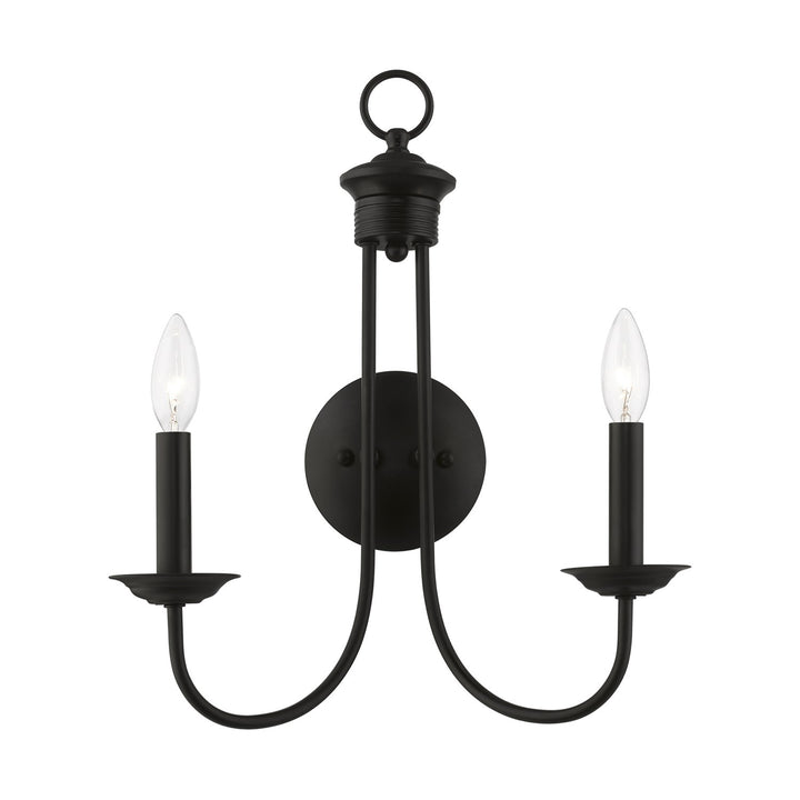 2 Light Black Double Sconce by Livex Lighting