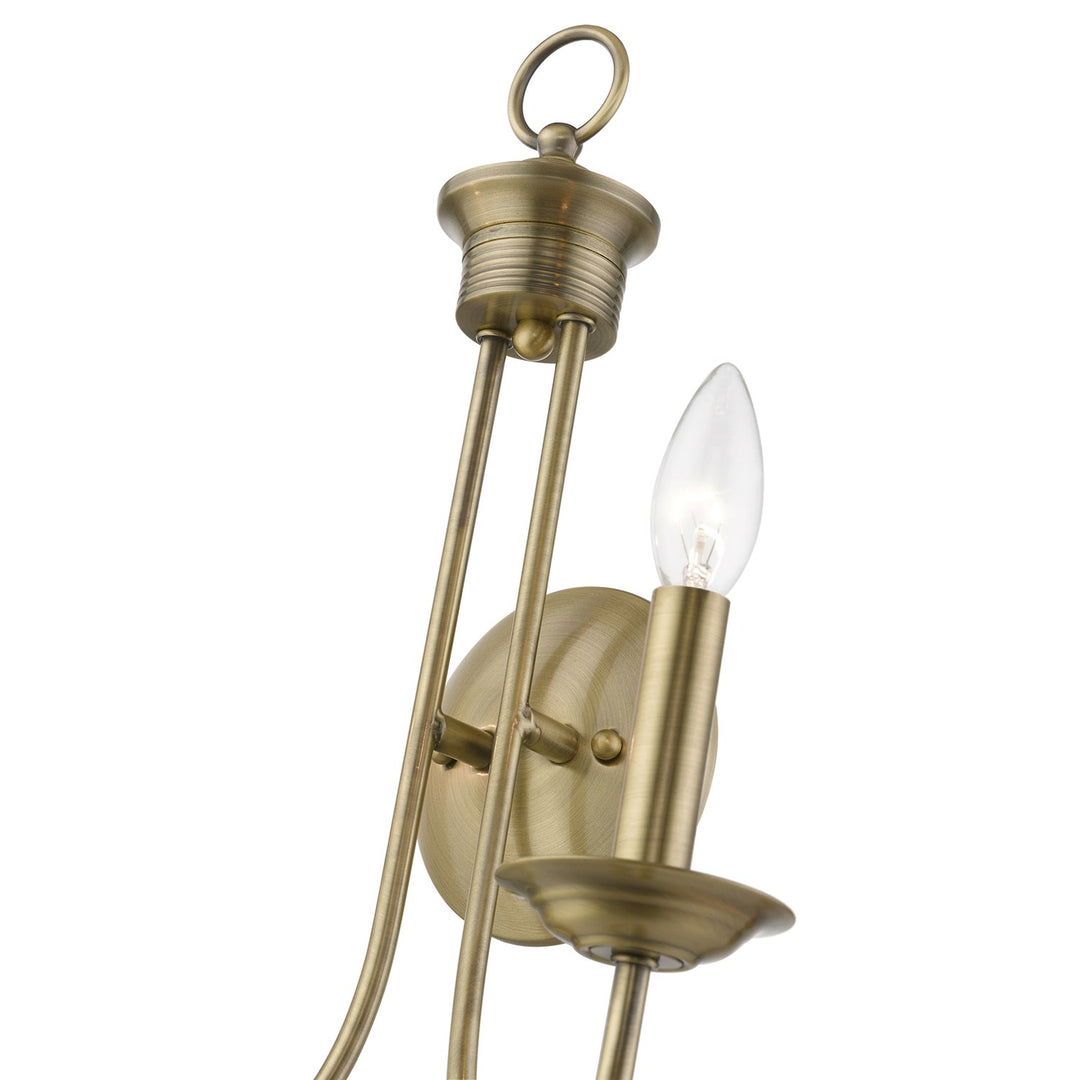 2 Light Antique Brass Double Sconce