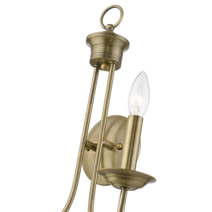 2 Light Antique Brass Double Sconce